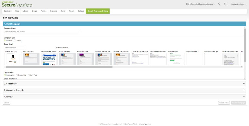 Webroot SAT phishing simulation